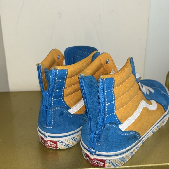 Hightop Suede Yellow and Blue Vans - Picture 8 of 10